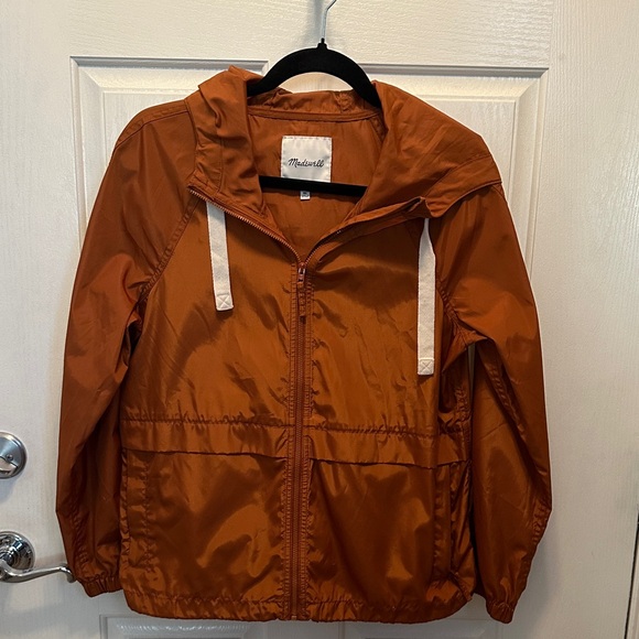 Madewell Jackets & Blazers - Madewell Rust Hooded Windbreaker Jacket Size XS